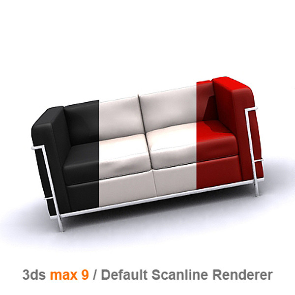 3d le corbusier lc2 2 - chair 2 05 by lajhar